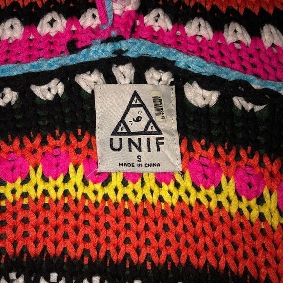 RARE UNIF Small Knit Rainbow Cardigan - Picture 2 of 2